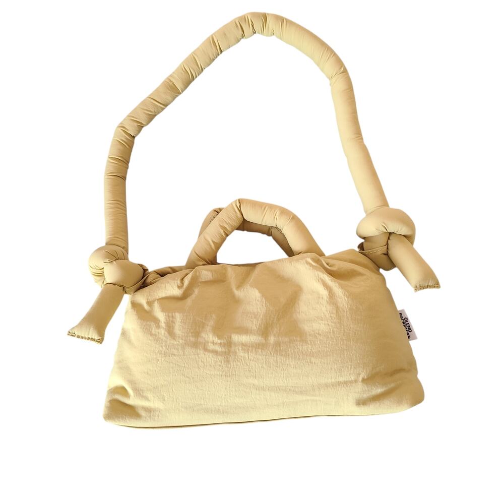 Soft Padded Shoulder Bag in Pale Yellow